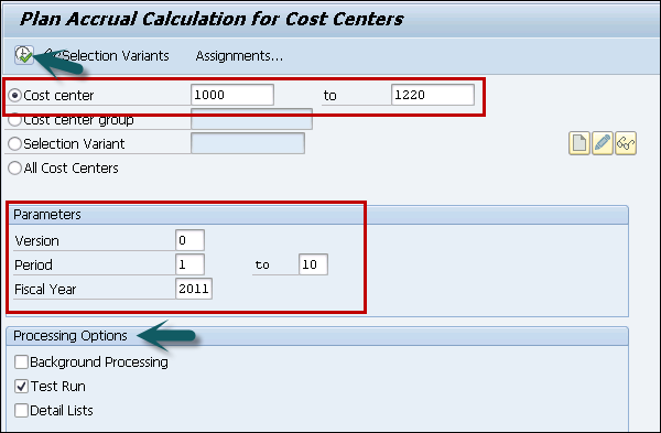 Processing Option