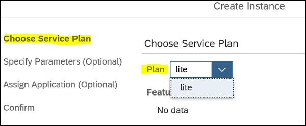 Service Plan Dropdown List