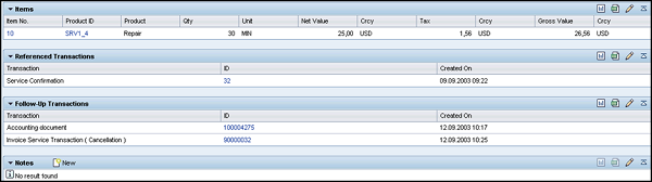 Billing Documents Items