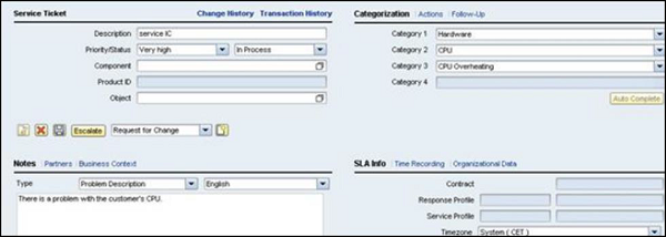 Service Ticket Transaction