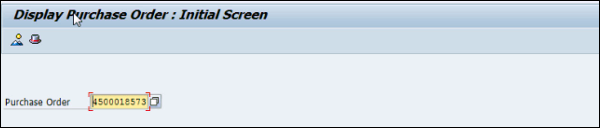 Display Purchase Order