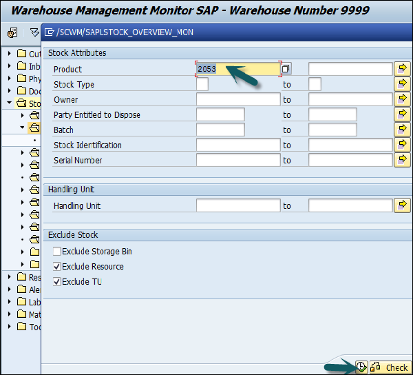 Enter Product Number and Execute