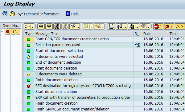 Expected Goods Receipt Documentation