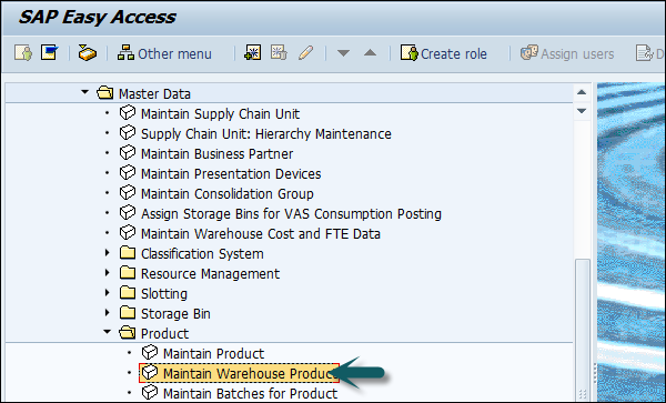 Maintain Warehouse Product