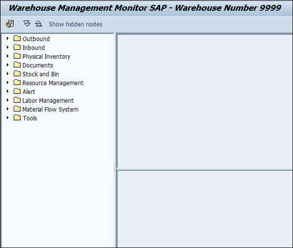 SAP Standard Monitor