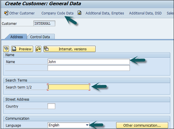 Account Group Company Code Data