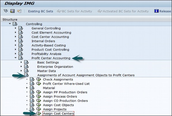 Assign Cost Center