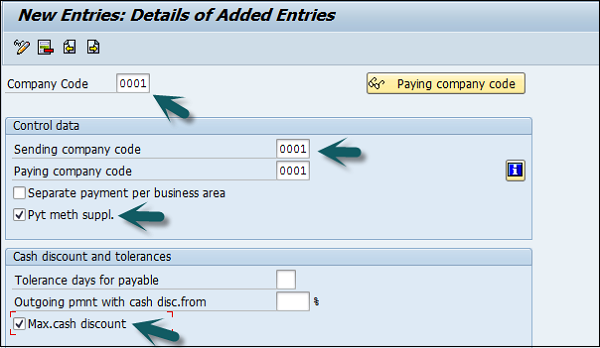 Company Code Field