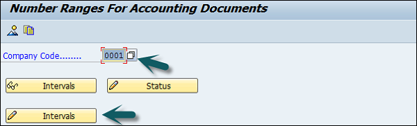 Company Code Number Ranges