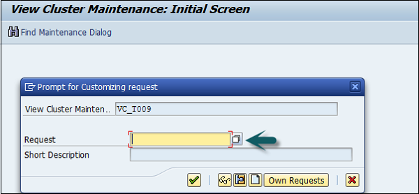 Enter Customizing Number