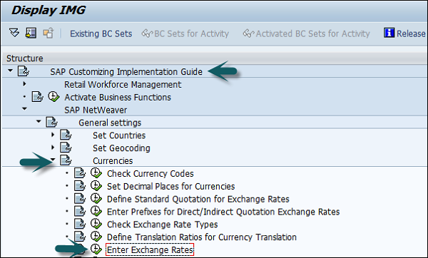 Enter Exchange Rates