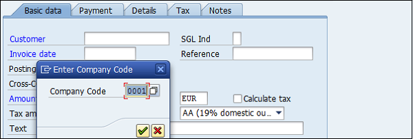 Invoice Company Code