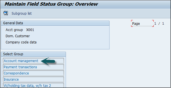 Maintain Field Status Group