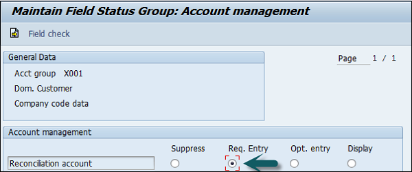 Maintain Field Status Group