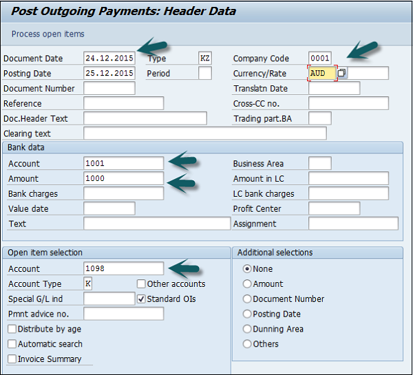 Outgoing Payment Post Detail