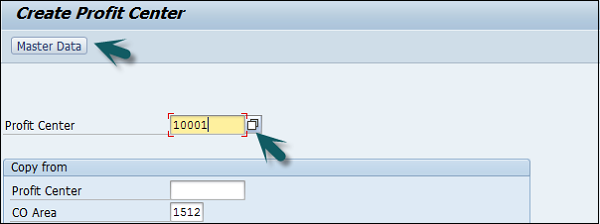Profit Center Master Data