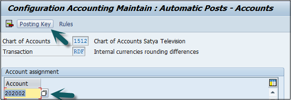 Rounding Posting Key