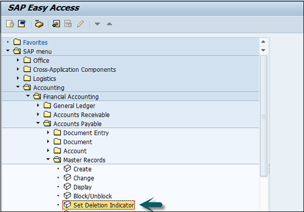 Select Deletion Indicator