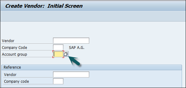 Select Vendor Account Groups