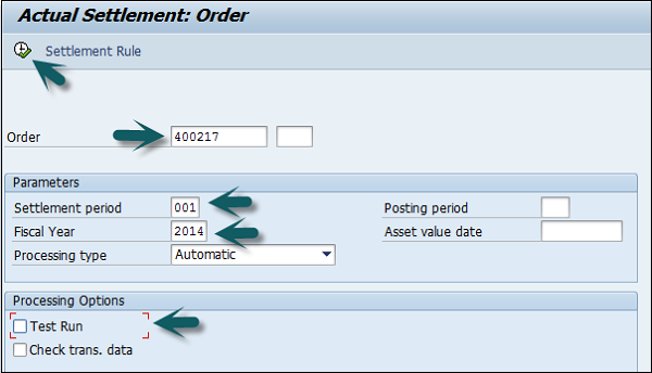 Settlement Order