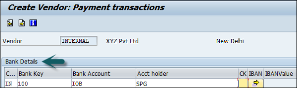 Bank Account Details