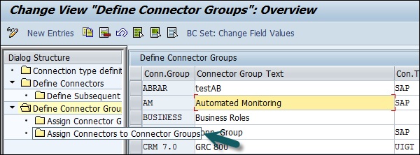 Assign Connector Group