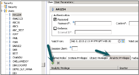 Adding Analytic Privileges to User Roles