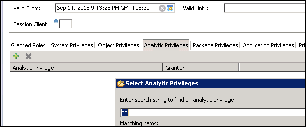 Analytic Privileges