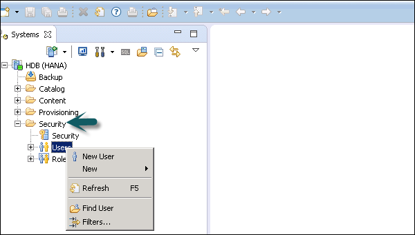 Create Users in HANA Studio