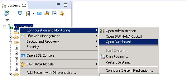 Open Dashboard