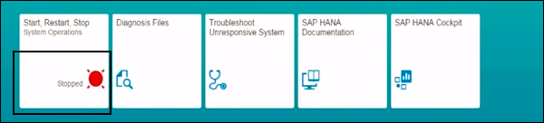 SAP HANA Cockpit Status