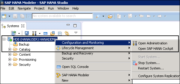 SAP HANA Studio