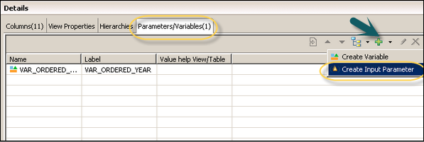 Create Input Parameter