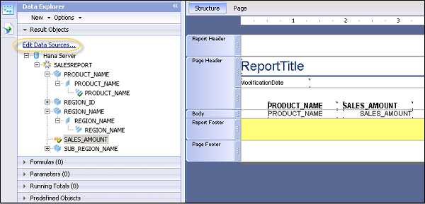 Edit Data Sources