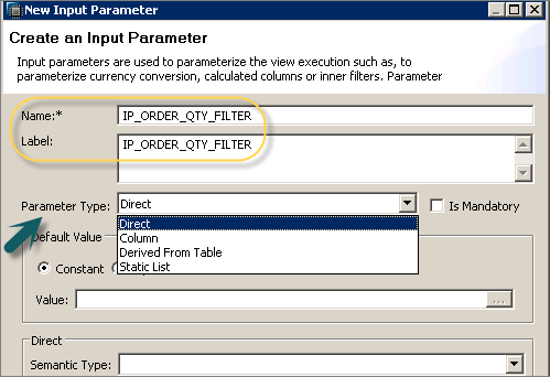 Input Parameter