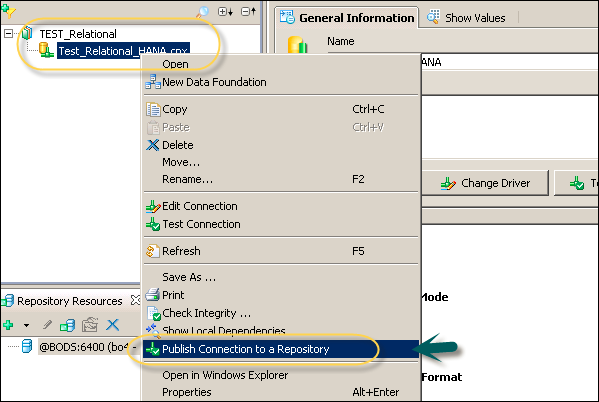 Publish Connection Repository