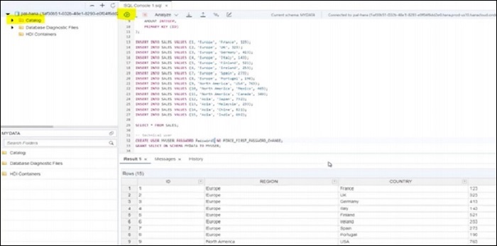 SQL Console