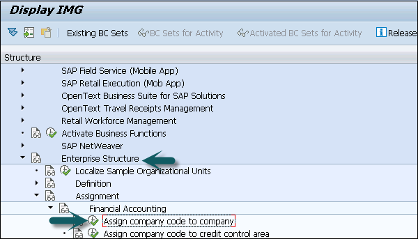 Assigning a Company Code