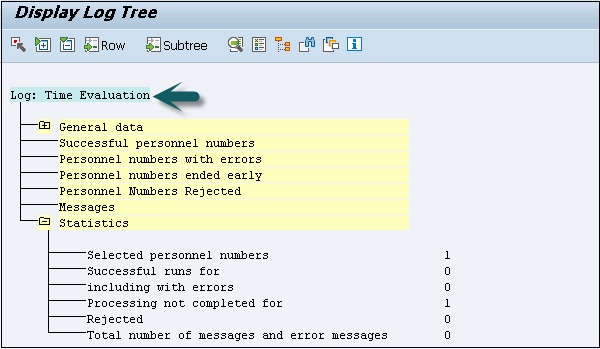 Display Log Tree