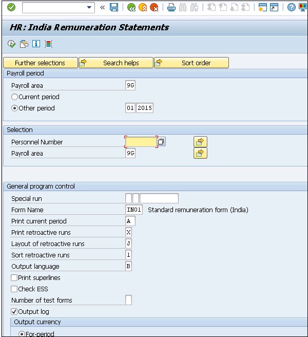 HR India Remuneration Statements