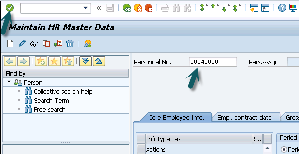 Maintain HR Master Data