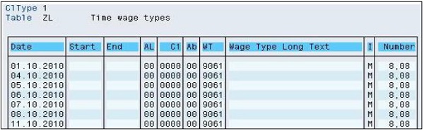 Time Wage Type