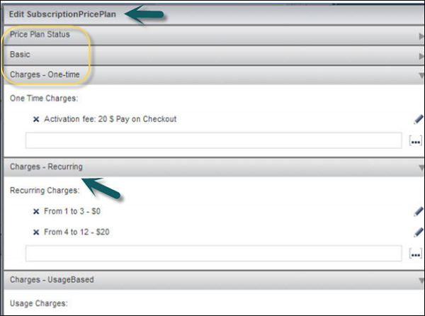 Subscription Price Plan