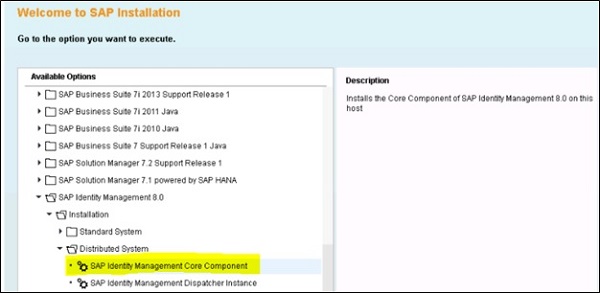 SAP Identity Management Core Component