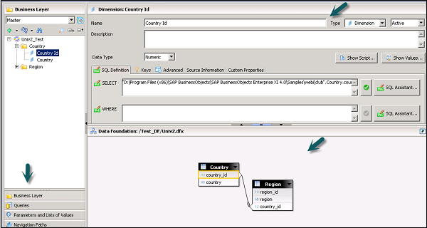 Business Layer Editor