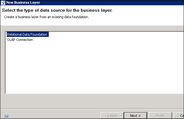 Type of Data Foundation OLAP