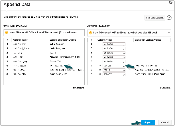 Append Dataset Step2