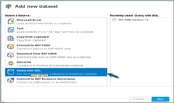 Connecting to Query Step1