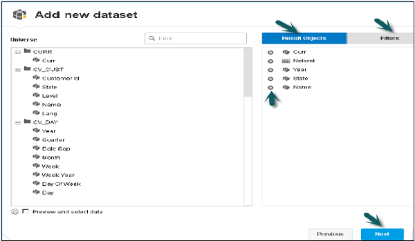 Connecting Universe Data Source Step4