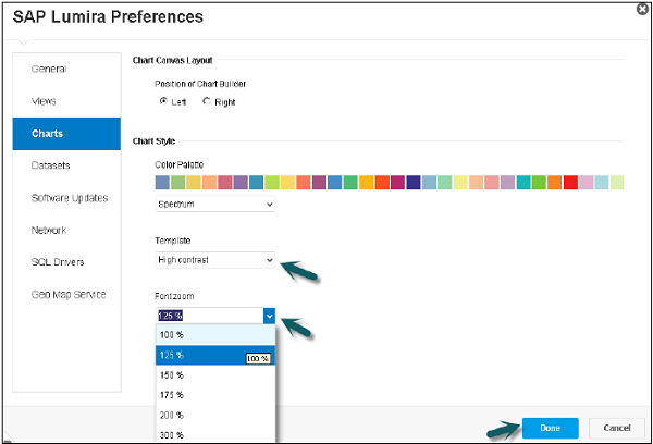 Lumira Preferences Step3